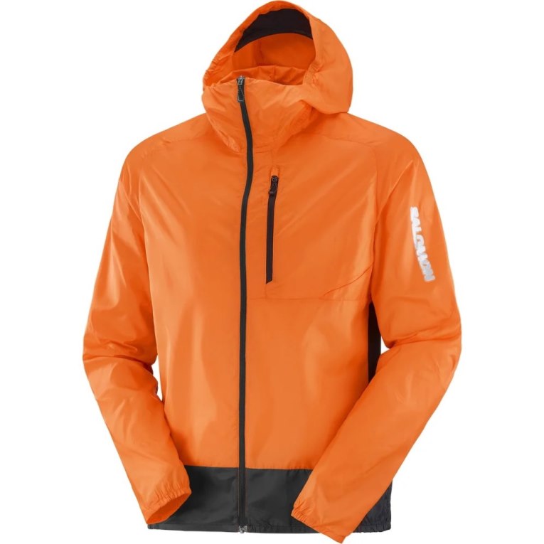 Orange Salomon Bonatti Cross Men's Windbreaker | IE HI9184